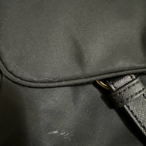 Saffiano Leather-Trimmed Nylon Crossbody Bag - Picture 10 of 11